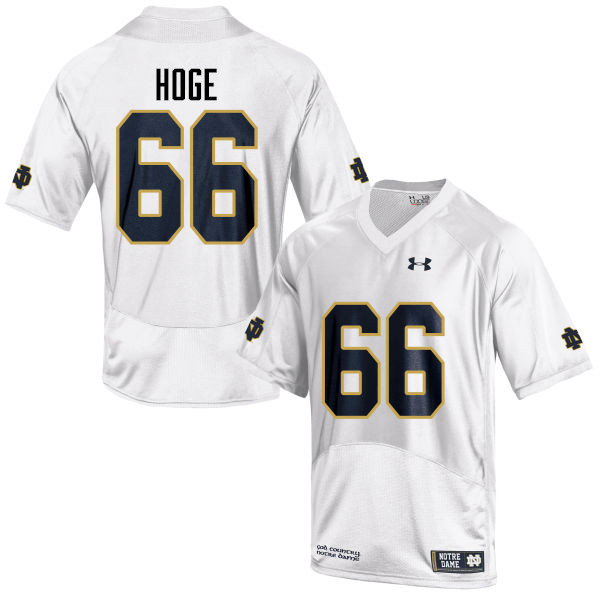 Men #66 Tristen Hoge Notre Dame Fighting Irish College Football Jerseys-White